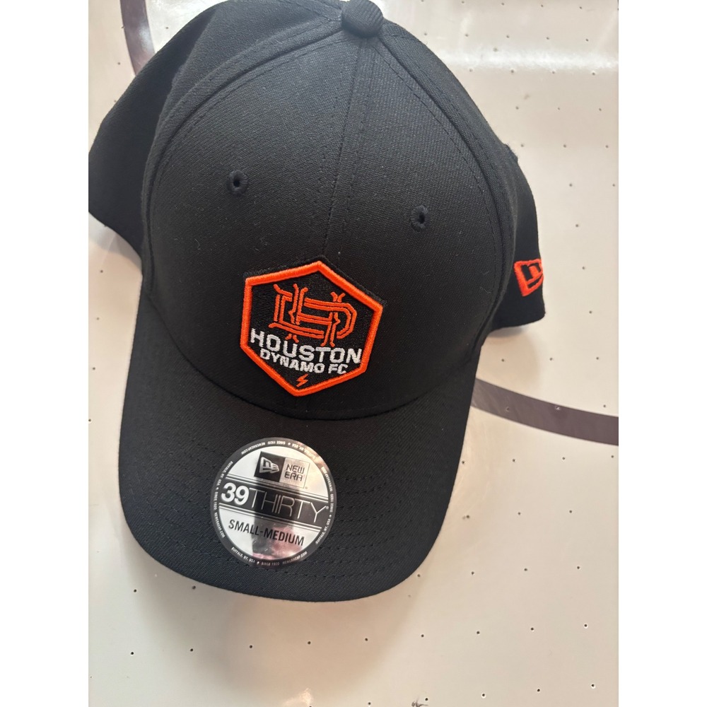 New Era Houston Dynamo FC 39THIRTY Hat Black MLS Stretch Fit Cap Small-Medium